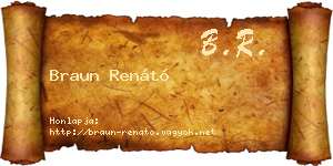 Braun Renátó névjegykártya